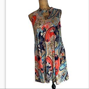 Bungalows Taupe Keyhole Dress Size Small